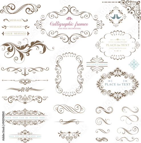 Vector vintage ornament design element