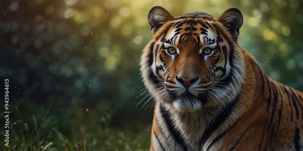 Fototapeta premium a tiger with a unique and distinct design.