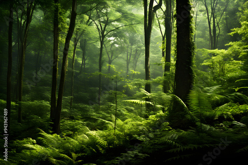 Resplendent Green Forest – An Emblem of Tranquillity and Bountiful Nature