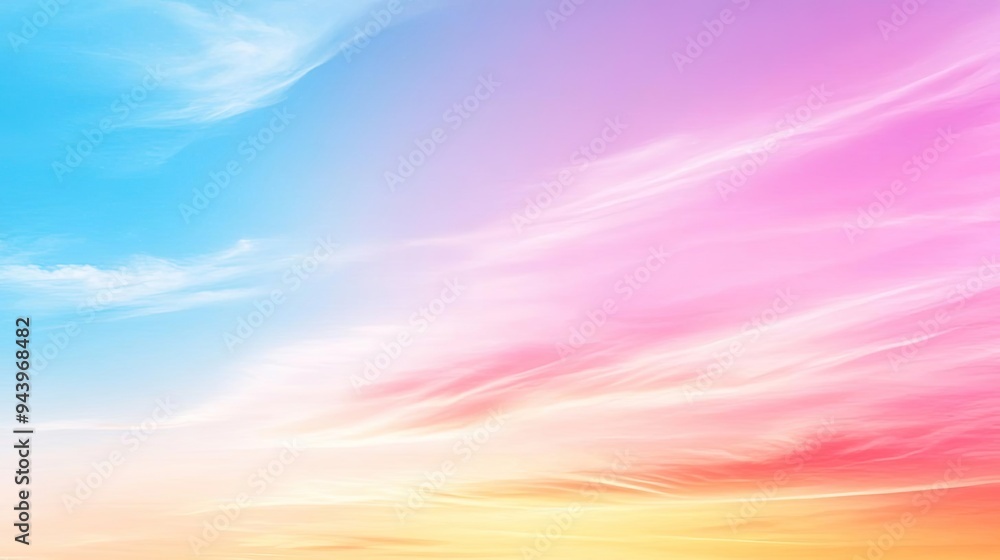 A serene abstract sky blending soft hues of blue, pink, and orange, creating a calming atmosphere ideal for background use. A serene abstract sky blending soft hues of blue, pink, and orange, creating a calming atmosphere ideal for background use.