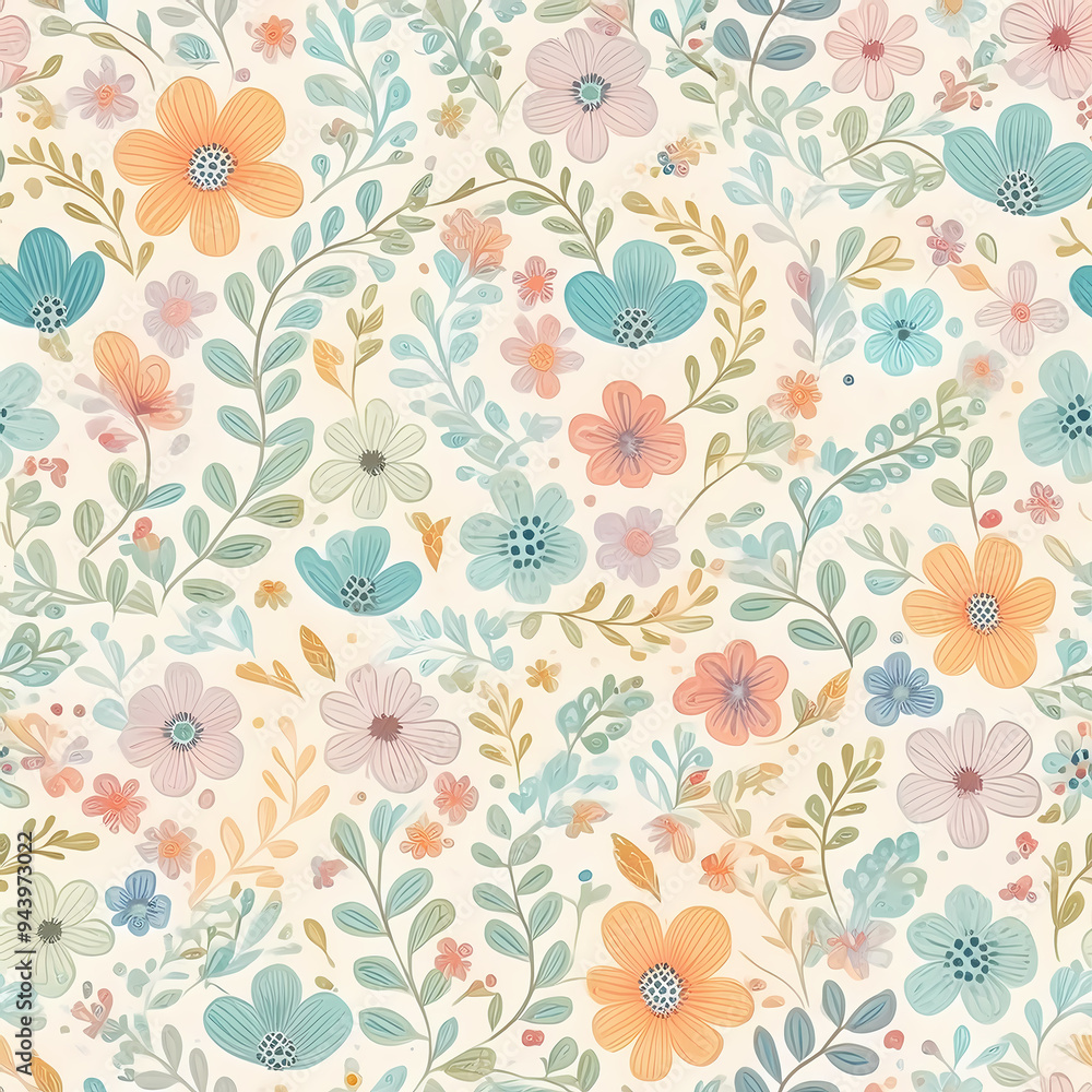 ditsy floral pattern with flowers ditsy floral pattern with flowers