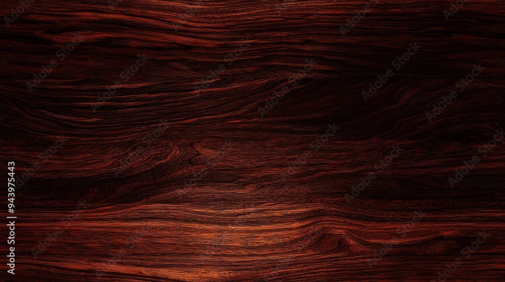Glossy Mahogany Wood Surface with Rich Textured Grain and Rustic Finish Glossy Mahogany Wood Surface with Rich Textured Grain and Rustic Finish