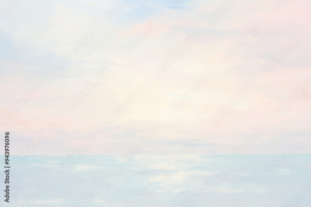 Fototapeta premium Serene oceanic pastel sunset png paint texture overlay, transparent background