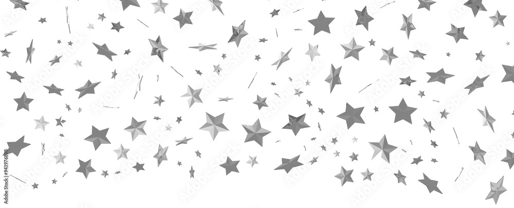 Silver stars confetti rain festive holiday background. background silver paper foil stars Silver stars confetti rain festive holiday background. background silver paper foil stars