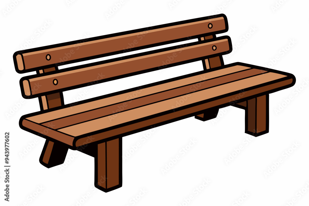 Fototapeta premium Bench color Vector Design on White Background