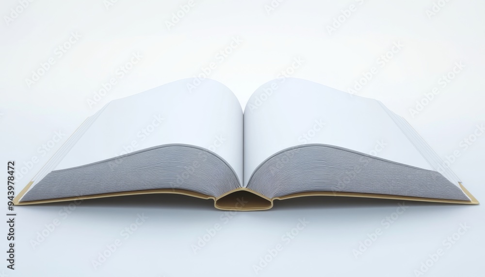 Ethereal Open Book on White: Minimalist Symbol of Knowledge for World Book Day. Abstract Artistic Representation with Blank Pages, Inviting Exploration and Learning. Elegant Design Template for Cultur Ethereal Open Book on White: Minimalist Symbol of Knowledge for World Book Day. Abstract Artistic Representation with Blank Pages, Inviting Exploration and Learning. Elegant Design Template for Cultur