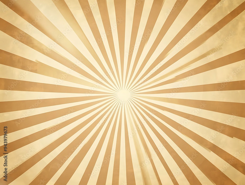 Fototapeta premium Sunburst old paper colour texture brown background 