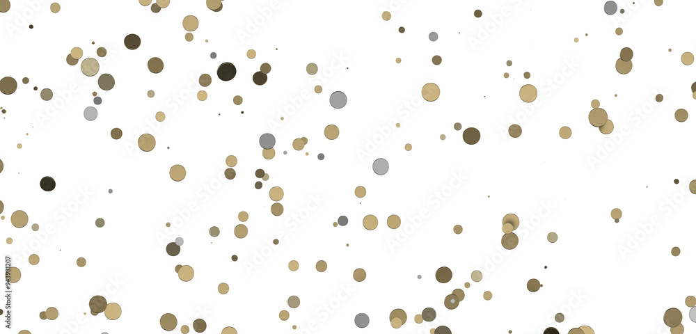 Cascading Celebration: Striking 3D Illustration Showcasing an Abundance of gold Confetti Cascading Celebration: Striking 3D Illustration Showcasing an Abundance of gold Confetti