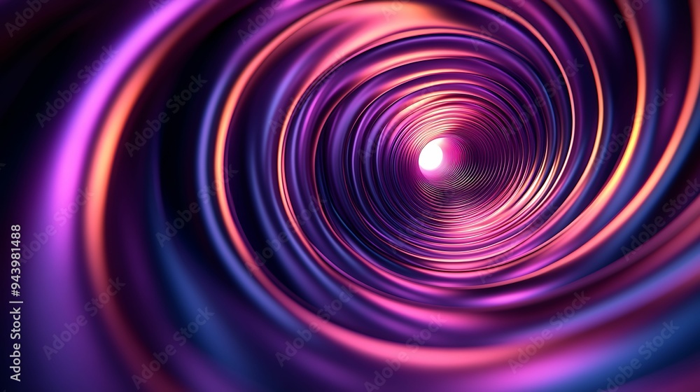 Dynamic abstract spiral tunnel illuminated by vibrant neon lights in shades of purple, pink, and orange, creating a futuristic and immersive visual effect. Dynamic abstract spiral tunnel illuminated by vibrant neon lights in shades of purple, pink, and orange, creating a futuristic and immersive visual effect.