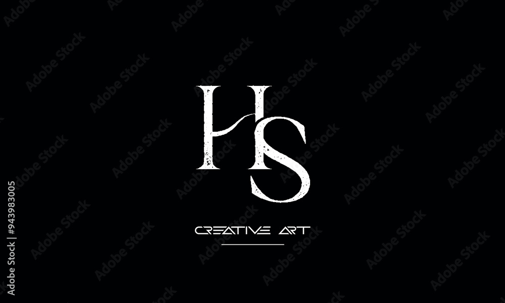 HS, SH, H, S abstract letters logo monogram HS, SH, H, S abstract letters logo monogram
