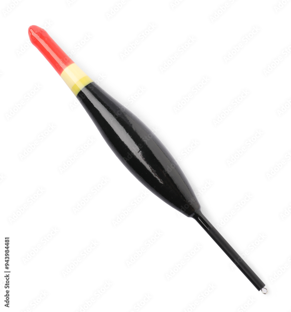 Fishing float isolated on white, top view. Angling equipment Fishing float isolated on white, top view. Angling equipment