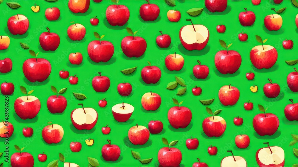 Seamless pattern of apple Seamless pattern of apple