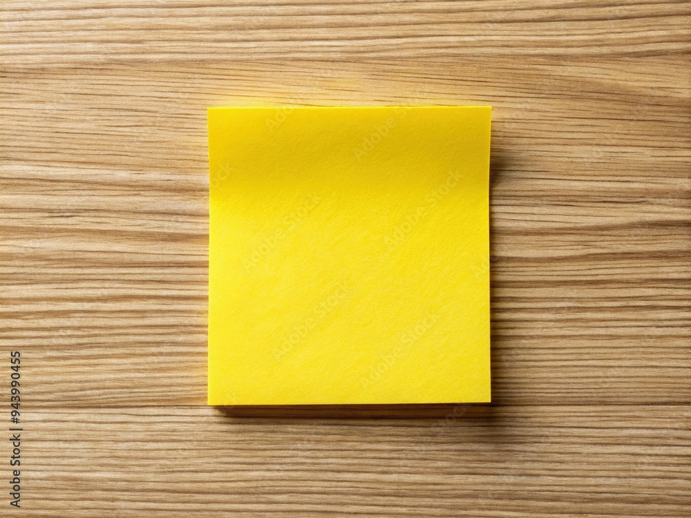 A vibrant yellow transparent sticky note with a white border and subtle texture adheres to a sleek wooden desk, awaiting important reminders or to-do lists. A vibrant yellow transparent sticky note with a white border and subtle texture adheres to a sleek wooden desk, awaiting important reminders or to-do lists.