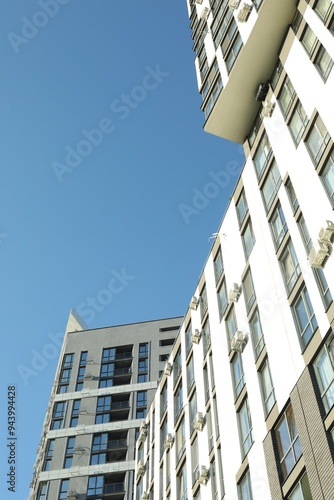 Wallpaper Mural Exterior of modern building against blue sky, low angle view Torontodigital.ca