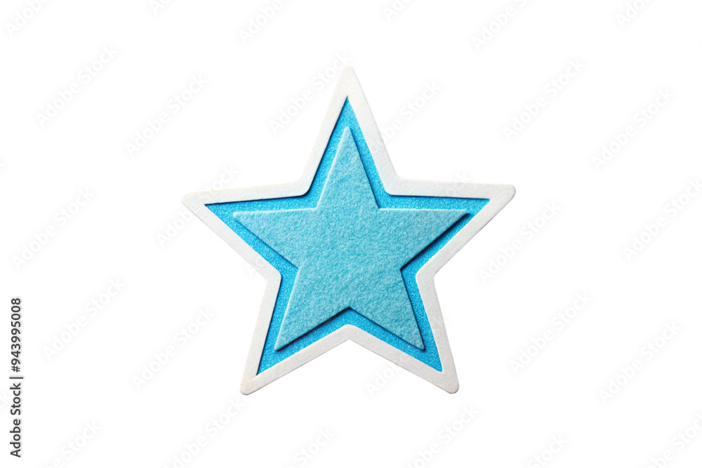 Blue star sticker diy paper craft png Blue star sticker diy paper craft png