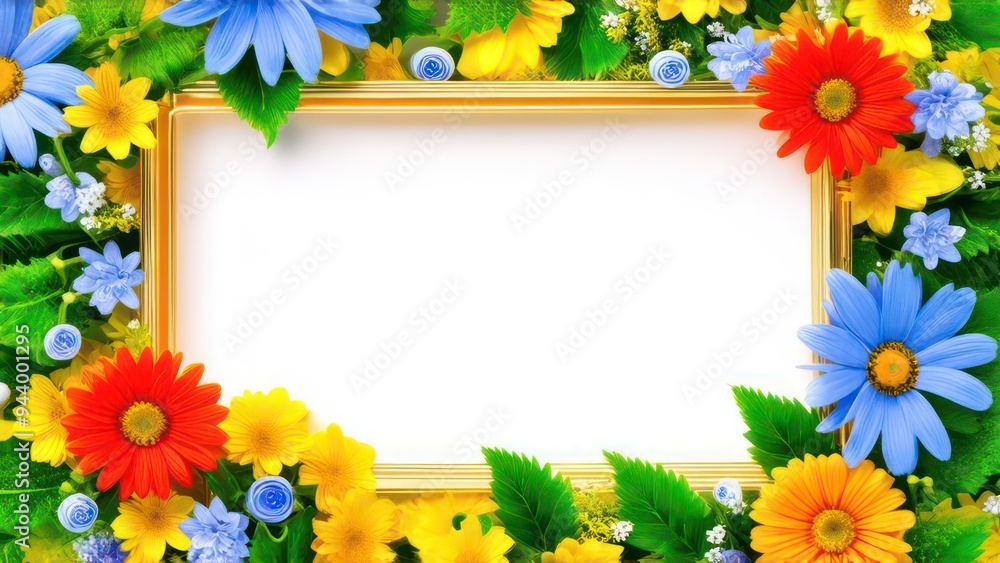 Birthday greeting card with flowers and empty space Birthday greeting card with flowers and empty space