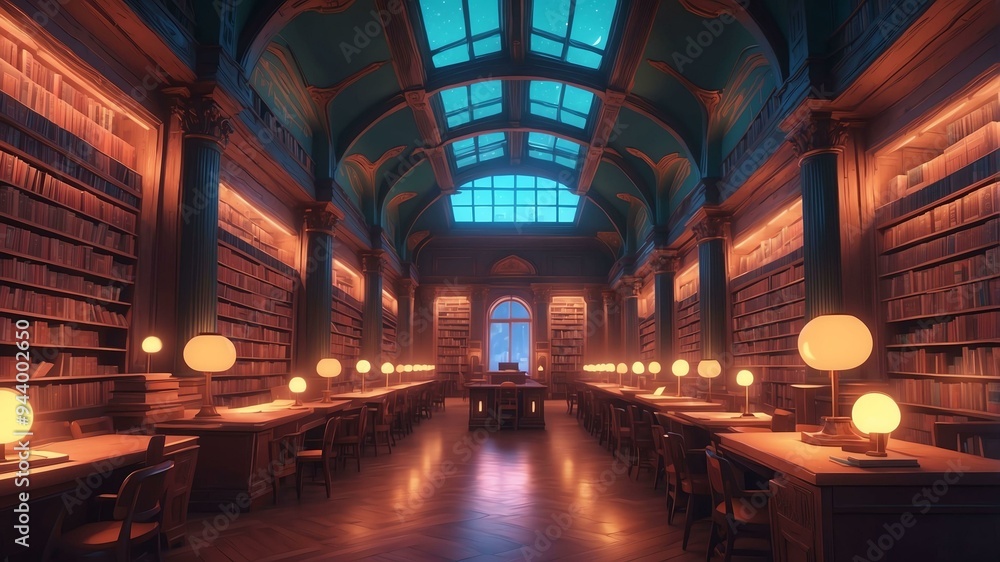 illustrative albedo library study animated retro neon illustrative albedo library study animated retro neon