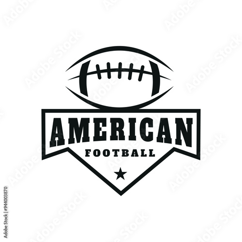 Classic vintage retro design, with American football elements Sports Logo