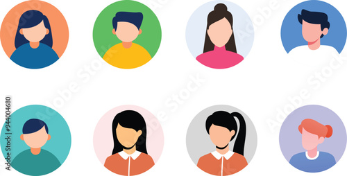 Wallpaper Mural avatar profile Icon set collection Torontodigital.ca