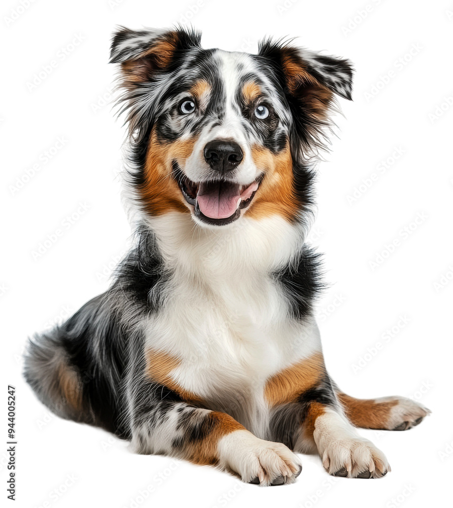 PNG Smiling indoor Australian Shepherd PNG Smiling indoor Australian Shepherd