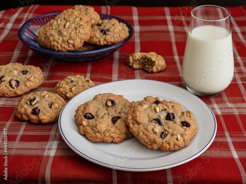 milk and oat cookies