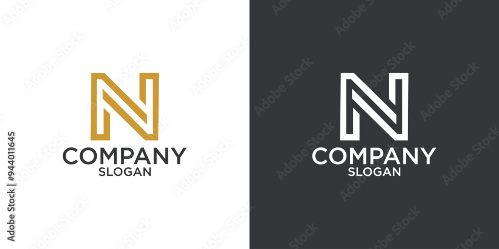 letter N abstract geometry logo vector design letter N abstract geometry logo vector design