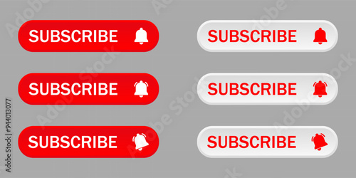 
"Engage users with a Subscribe button and bell icon, ideal for notifications and alerts."
