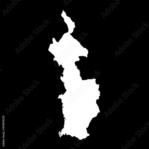 Choco department map, administrative division of Colombia.