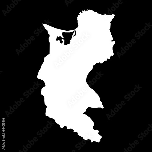 Magdalena department map, administrative division of Colombia.