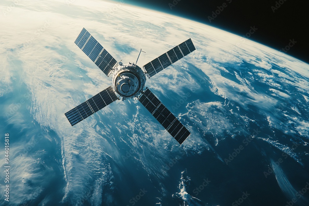 Advanced Satellite Orbiting Earth in Space Advanced Satellite Orbiting Earth in Space
