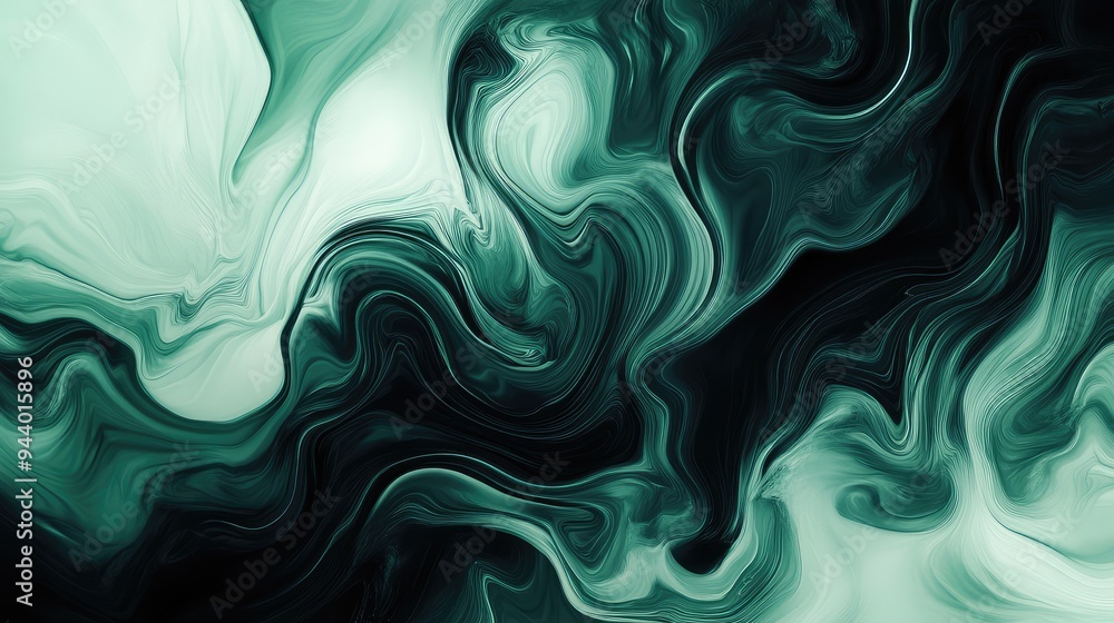 Artistic abstract background blending muted green with dark ebony in a fluid pattern. Artistic abstract background blending muted green with dark ebony in a fluid pattern.