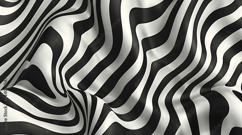 Abstract Black and White Striped Pattern Abstract Black and White Striped Pattern