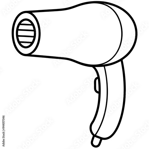 Hair Dryer line art Vector