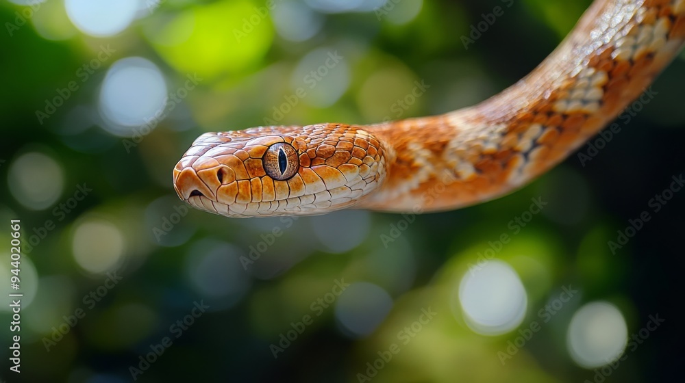 Close-up of a snake in natural habitat