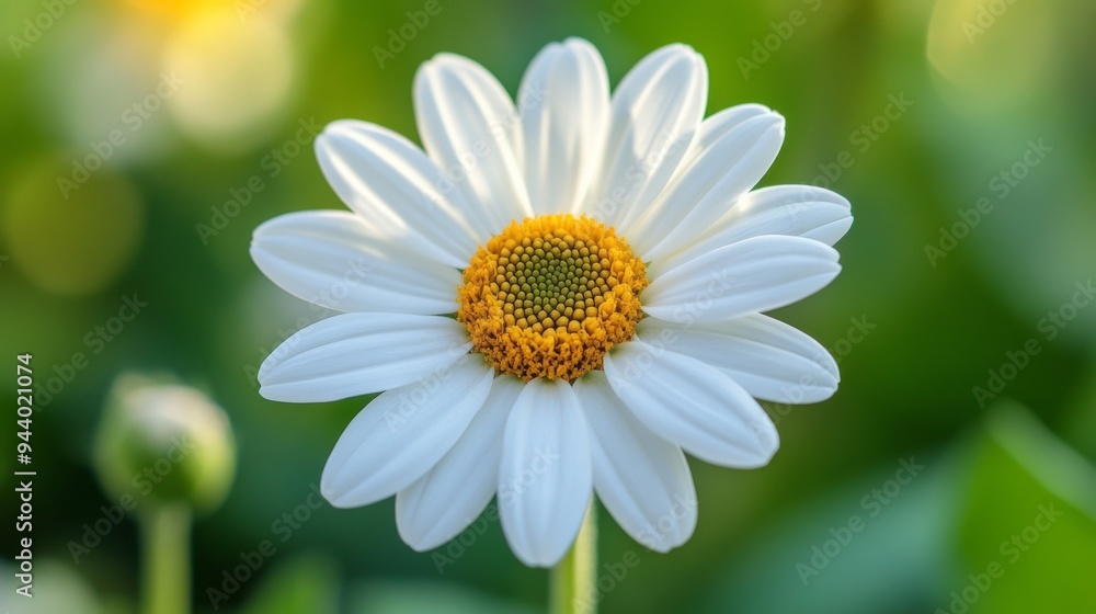 Fototapeta premium Beautiful White Daisy Flower in Full Bloom