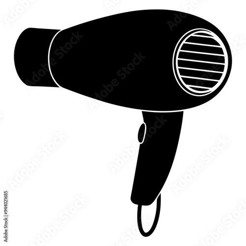 Hair Dryer Silhouette Vector Art