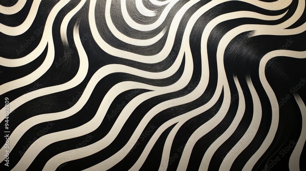 Black and White Wavy Pattern Background Black and White Wavy Pattern Background