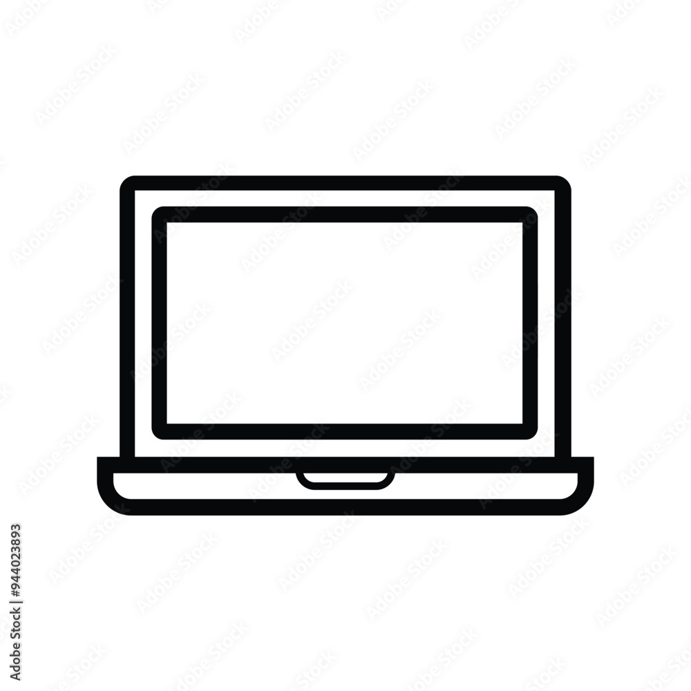 laptops. simple black and white icon. outline design style. suitable for advertising, branding, web. vector design template laptops. simple black and white icon. outline design style. suitable for advertising, branding, web. vector design template