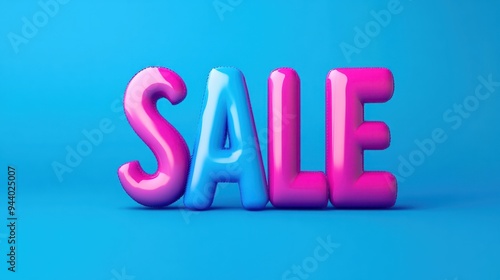 3D great discount sale, bold and modern fonts, uppercase "SALE", clean banner design,