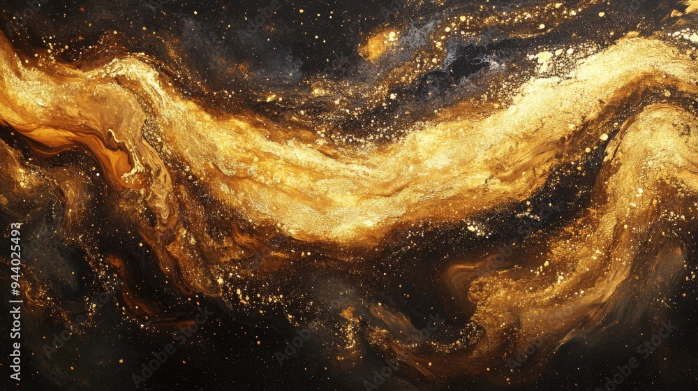 Abstract Golden Nebula Abstract Golden Nebula