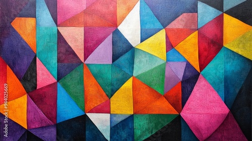 Abstract Geometric Art in Vivid Colors