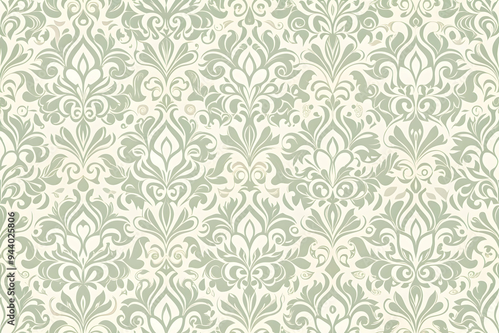 Elegant Sage Damask Elegant Sage Damask