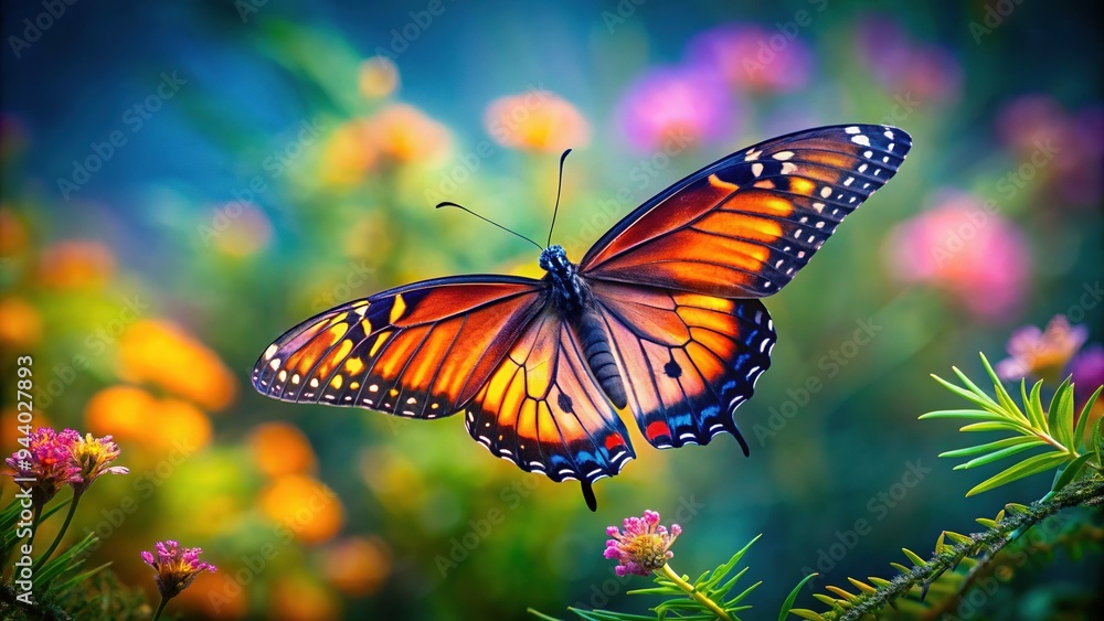Obraz premium Butterfly Flight in Motion with Dynamic Energy