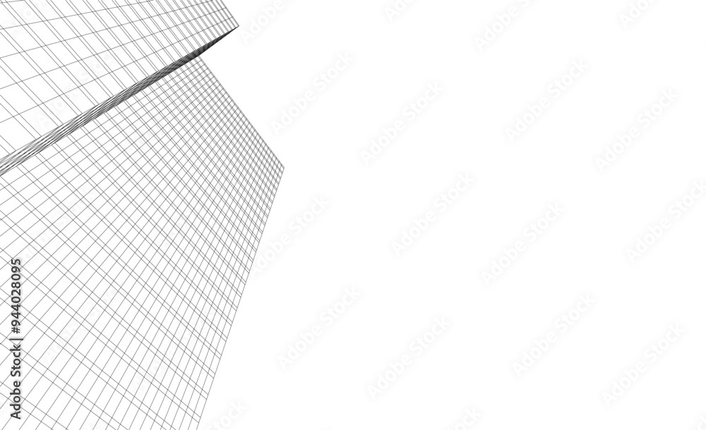 Architecture building vector 3d illustration on white background Architecture building vector 3d illustration on white background