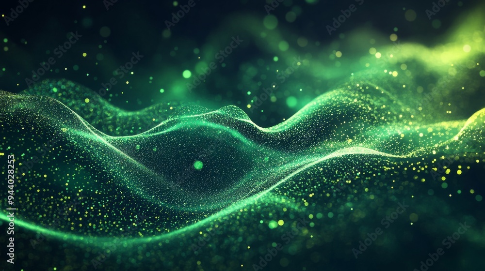 Abstract Green Digital Wave Abstract Green Digital Wave