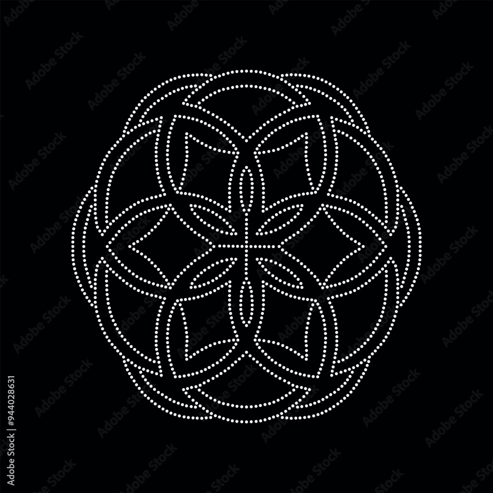 Mandala unique block pattern Rhinestone design. Mandala unique block pattern Rhinestone design.