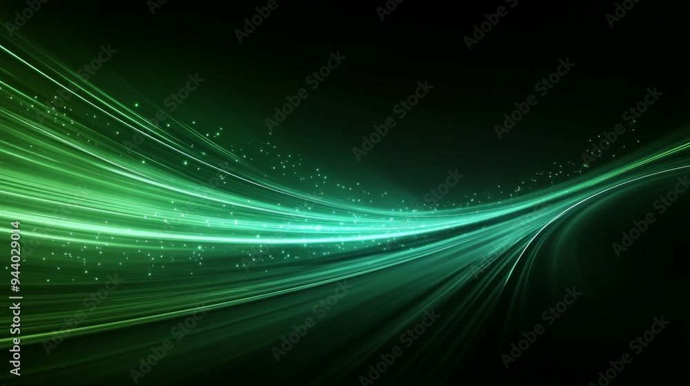 custom made wallpaper toronto digitalAbstract Green Light Streaks in Motion