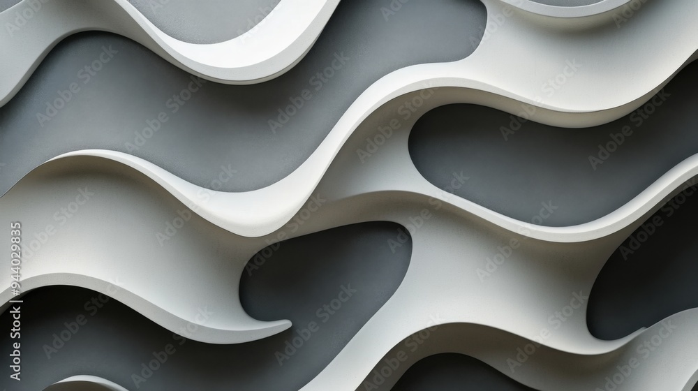 Abstract Wavy Wall Design Abstract Wavy Wall Design