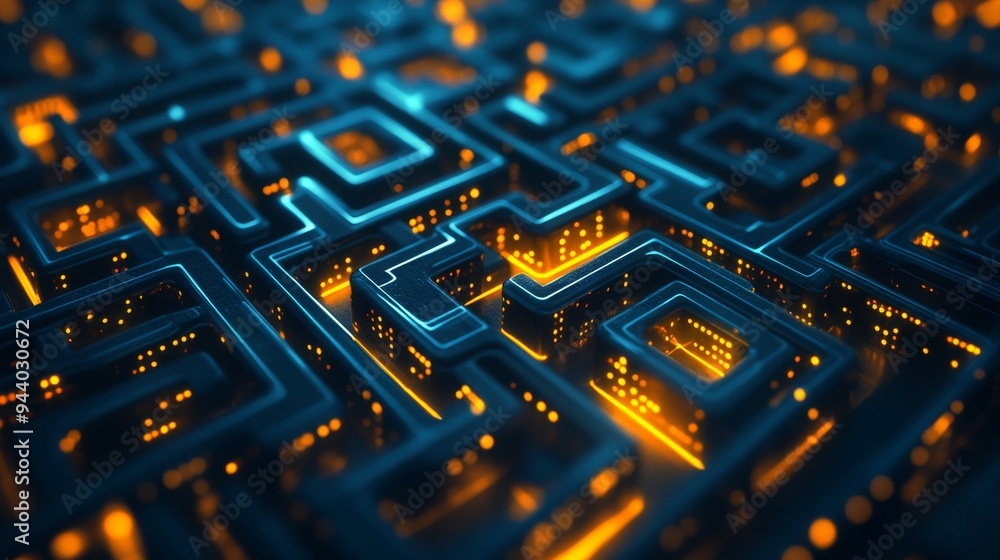 Abstract Digital Labyrinth Abstract Digital Labyrinth