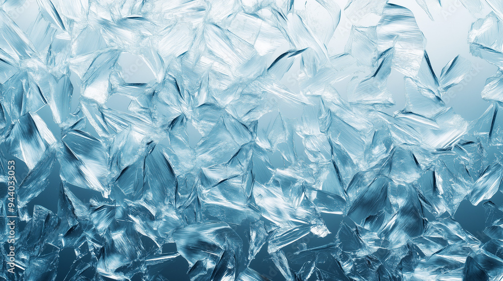 Abstract shattered glass texture, cool blue crystalline background Abstract shattered glass texture, cool blue crystalline background